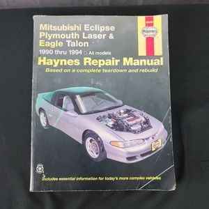Haynes Manual  Mitsubishi Eclipse  Plymouth Laser& Eagle Talon 1990- 1994. 68030